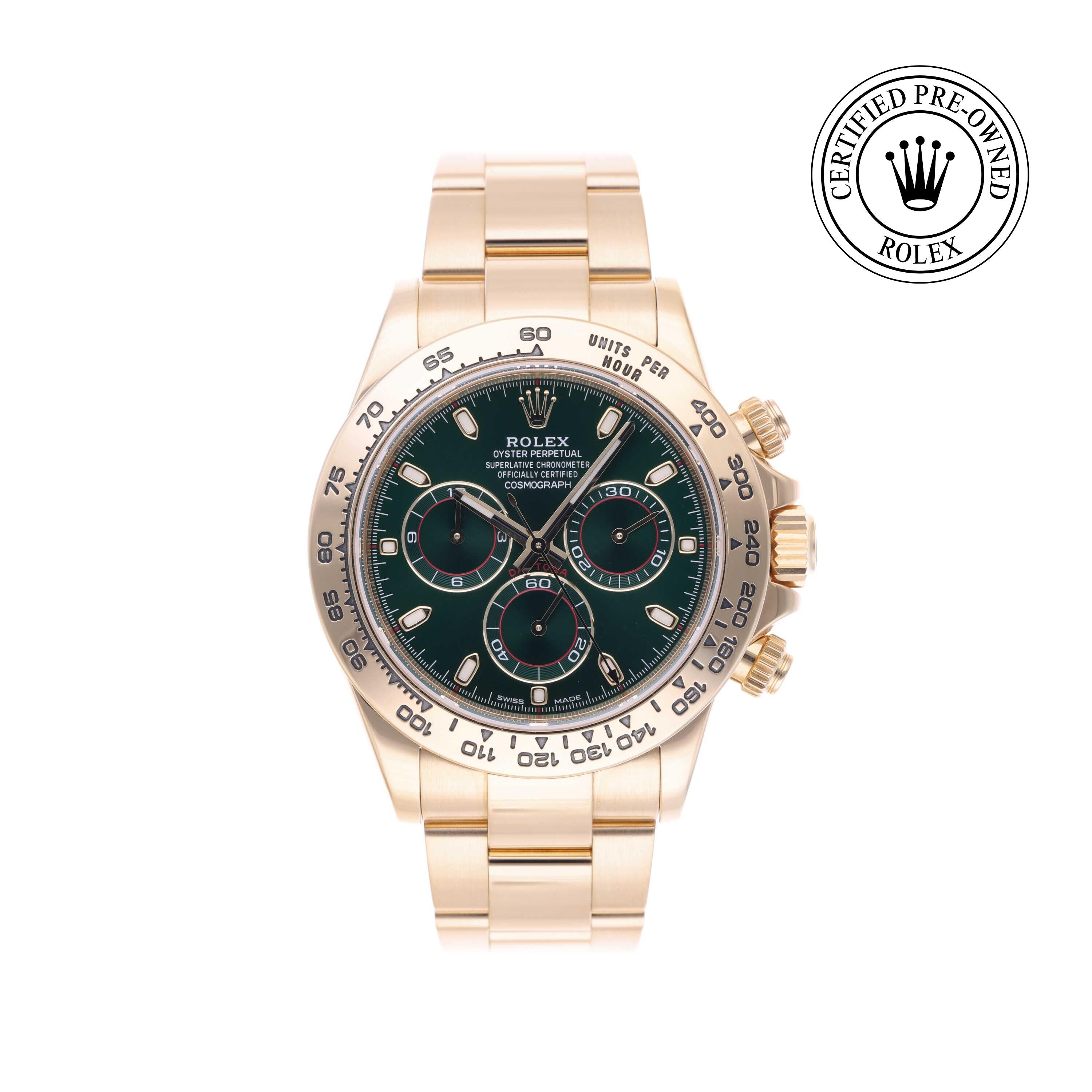 Rolex Certified Pre-owned Daytona M116508-0013 front on white background