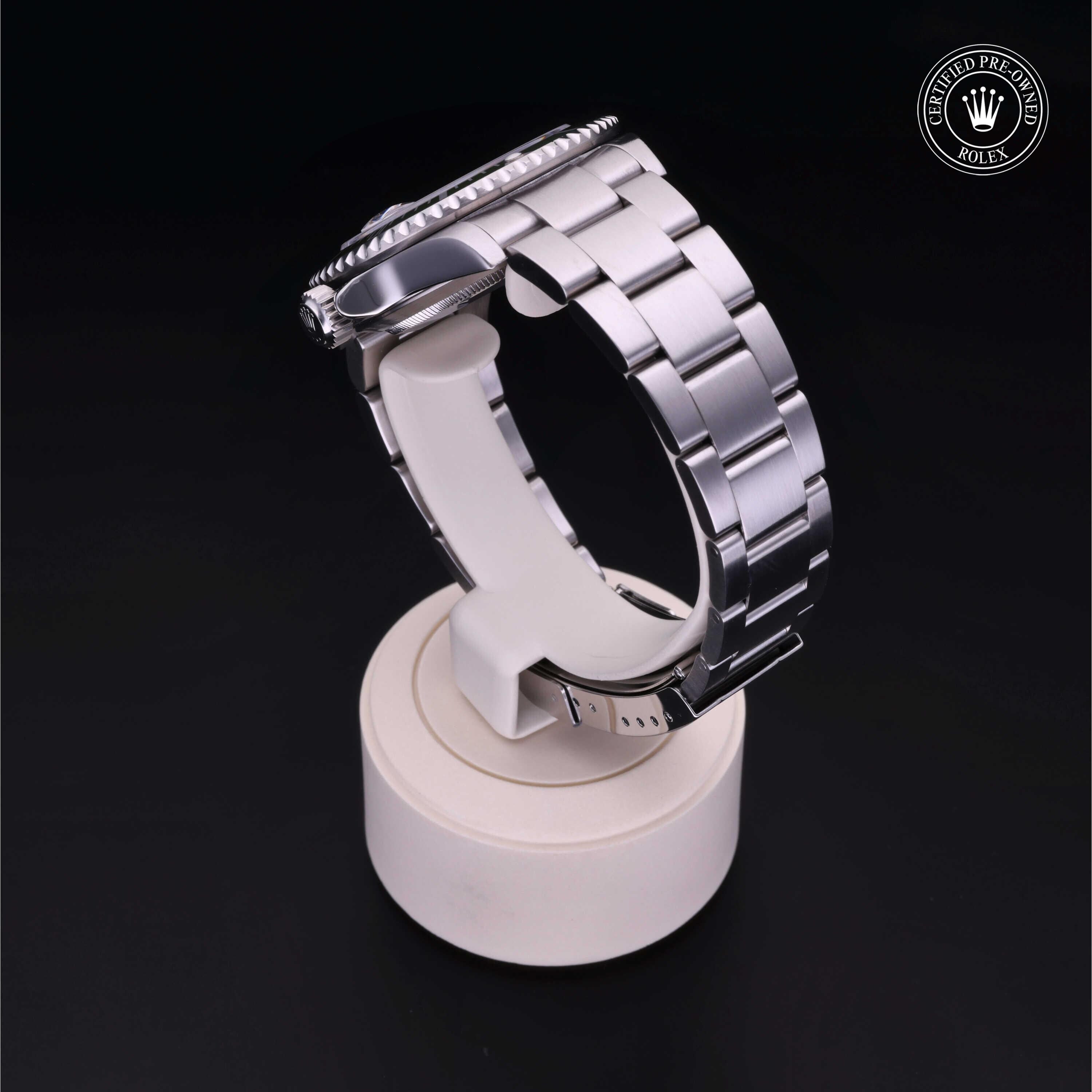 Rolex CPO Submariner M16610LV front on white background
