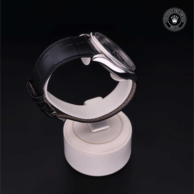 Rolex Certified Pre-owned Cellini M50509-0002 front on black background