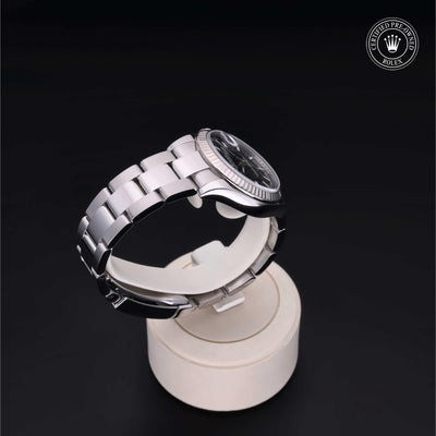 Rolex Certified Pre-owned Lady Datejust M178274-0014 front on black background