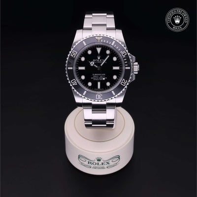 Rolex Certified Pre-owned Submariner M114060-0002 front on black background