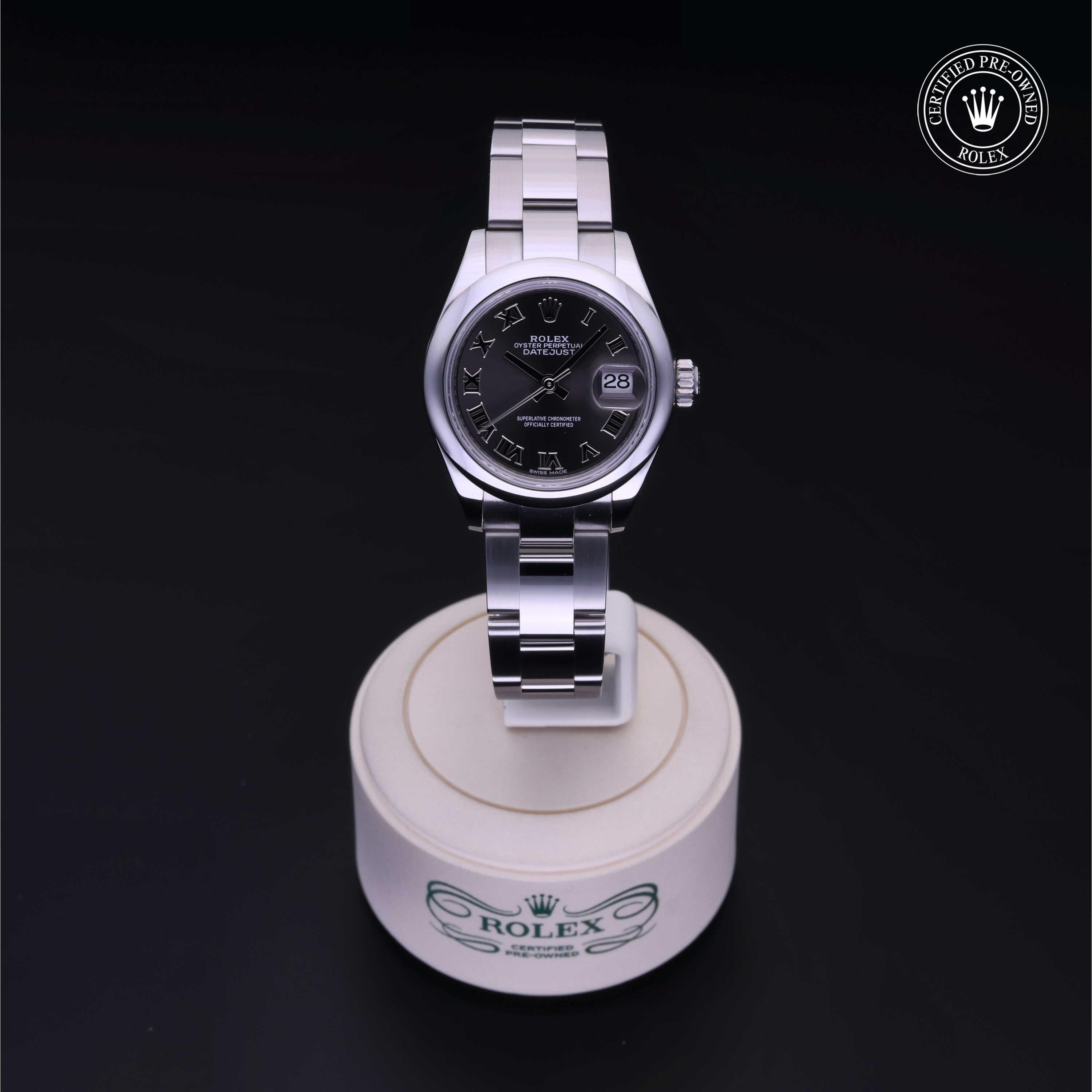 Rolex Certified Pre-owned Lady Datejust M279160-0012 front on black background