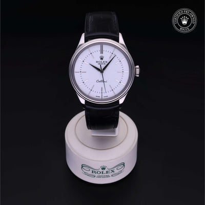 Rolex Certified Pre-owned Cellini M50509-0015 front on black background