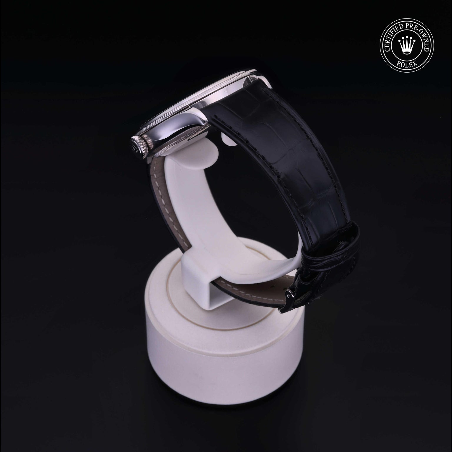Rolex Certified Pre-owned Cellini M50509-0015 front on black background