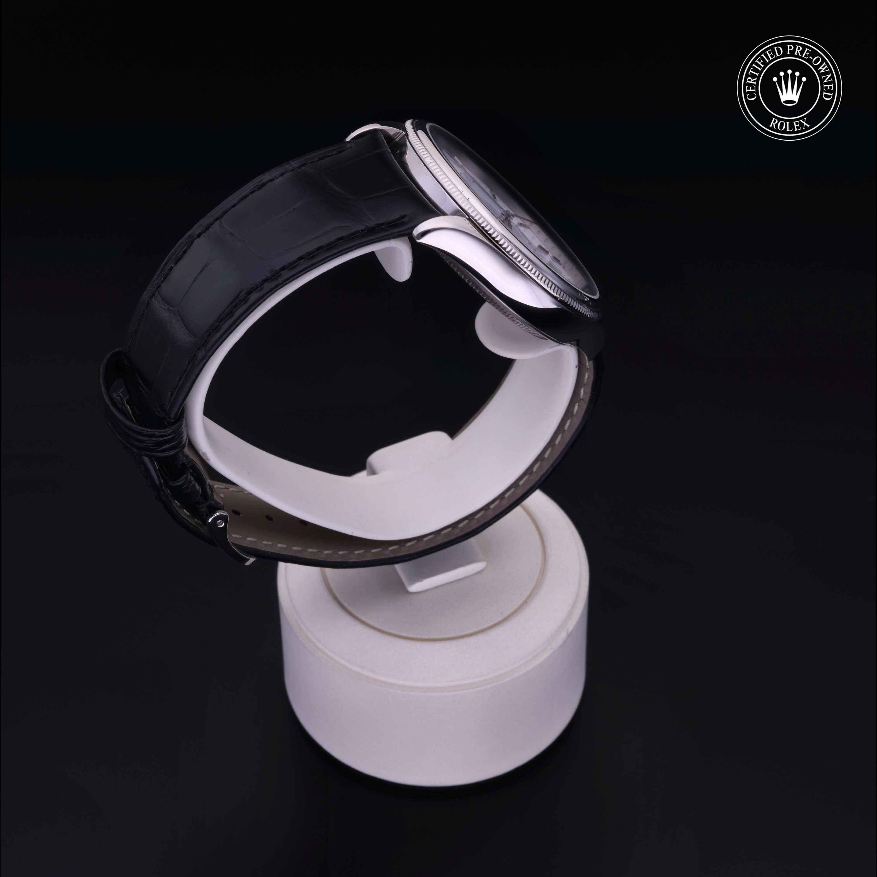 Rolex Certified Pre-owned Cellini M50509-0015 front on black background