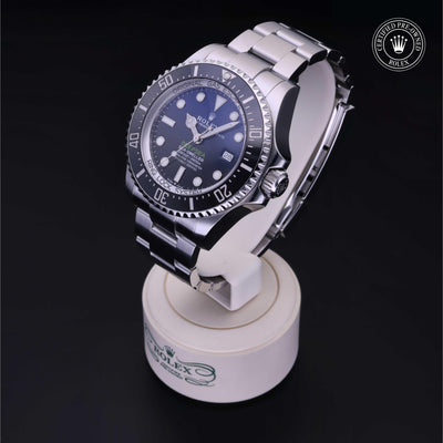 Rolex Certified Pre-owned Sea-Dweller M126660-0002 front on black background