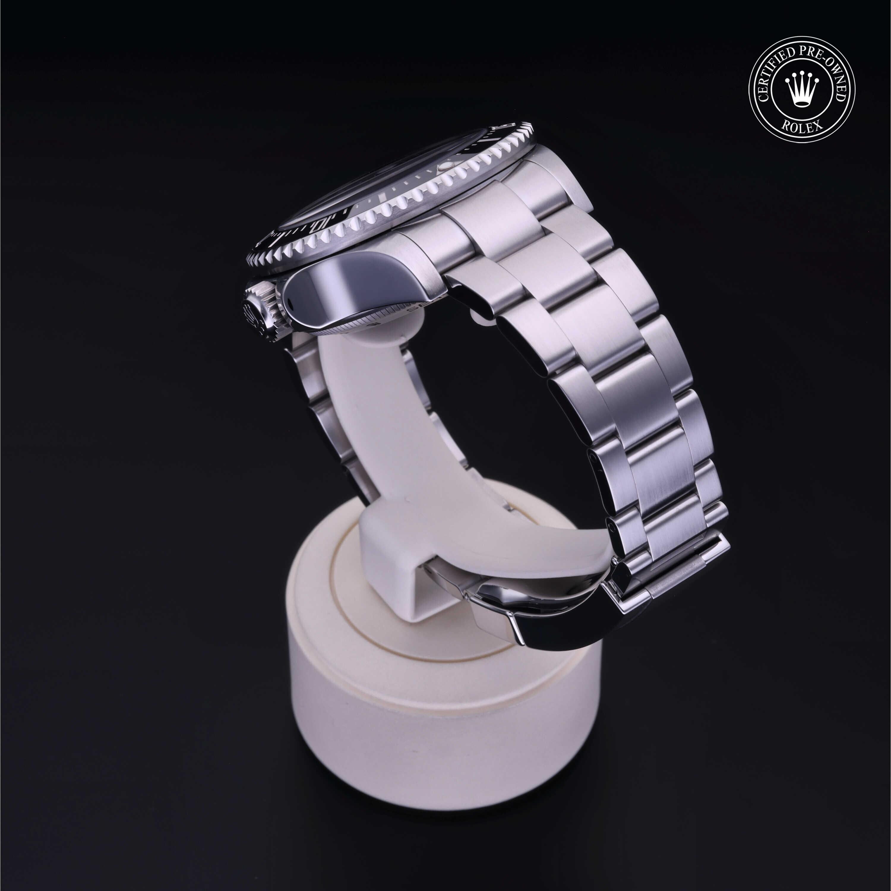 Rolex Certified Pre-owned Sea-Dweller M126660-0002 front on black background