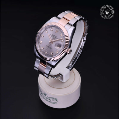 Rolex Certified Pre-owned Datejust M126331-0010 front on black background