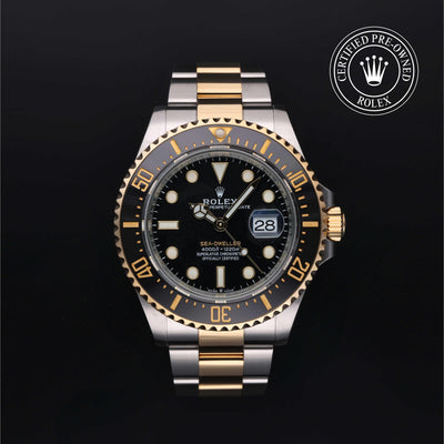 Rolex Certified Pre-owned Sea-Dweller M126603-0001 front on black background