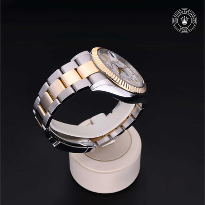 Rolex Certified Pre-owned Sky-Dweller M326933-0009 front on black background