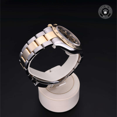 Rolex Certified Pre-owned Daytona M116503-0011 front on black background