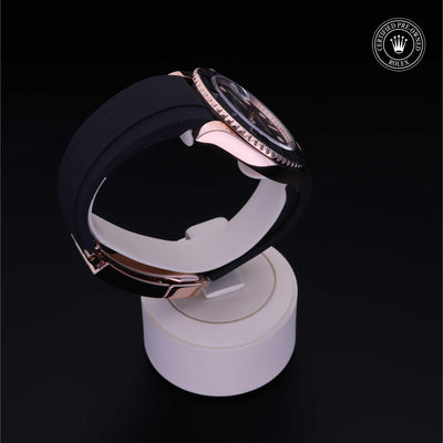 Rolex Certified Pre-owned Yacht-Master M126655-0001 front on black background