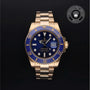 Rolex Certified Pre-owned Submariner M116618LB-0003 front on black background