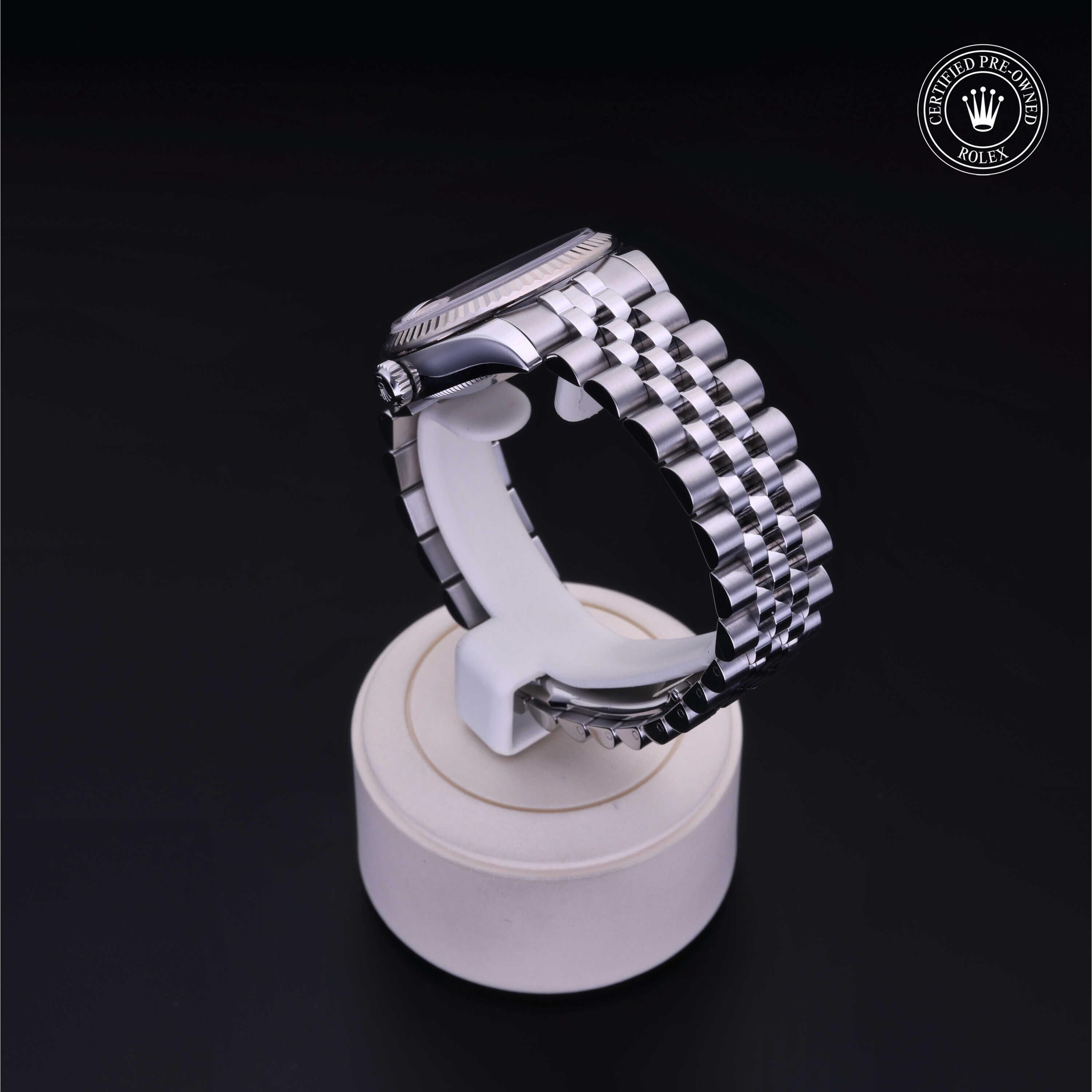 Rolex Certified Pre-owned Lady Datejust M178274-0022 front on black background