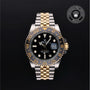 Rolex Certified Pre-owned GMT M126713GRNR-0001 front on black background