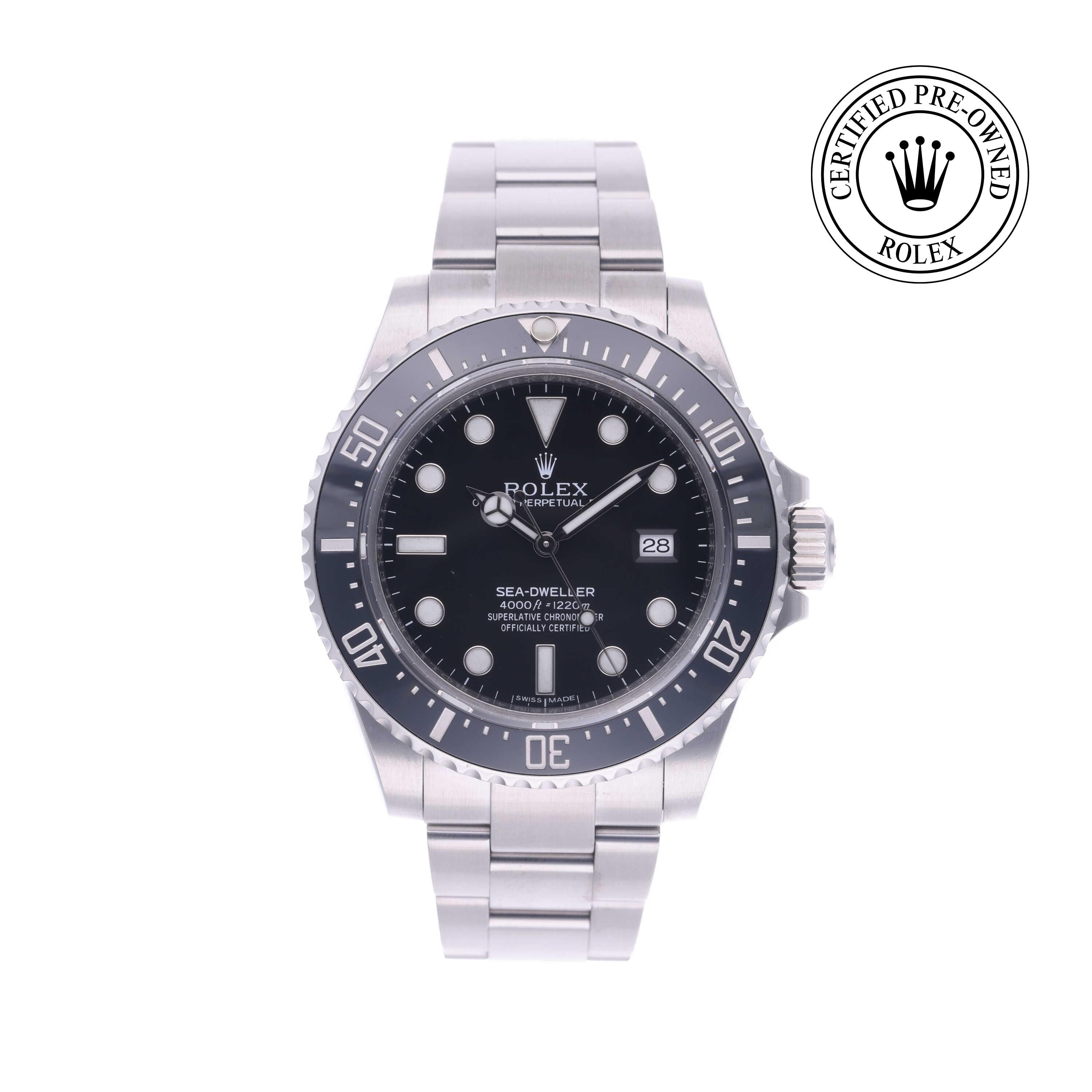 Rolex Certified Pre-owned Sea-Dweller M116600-0003 front on white background