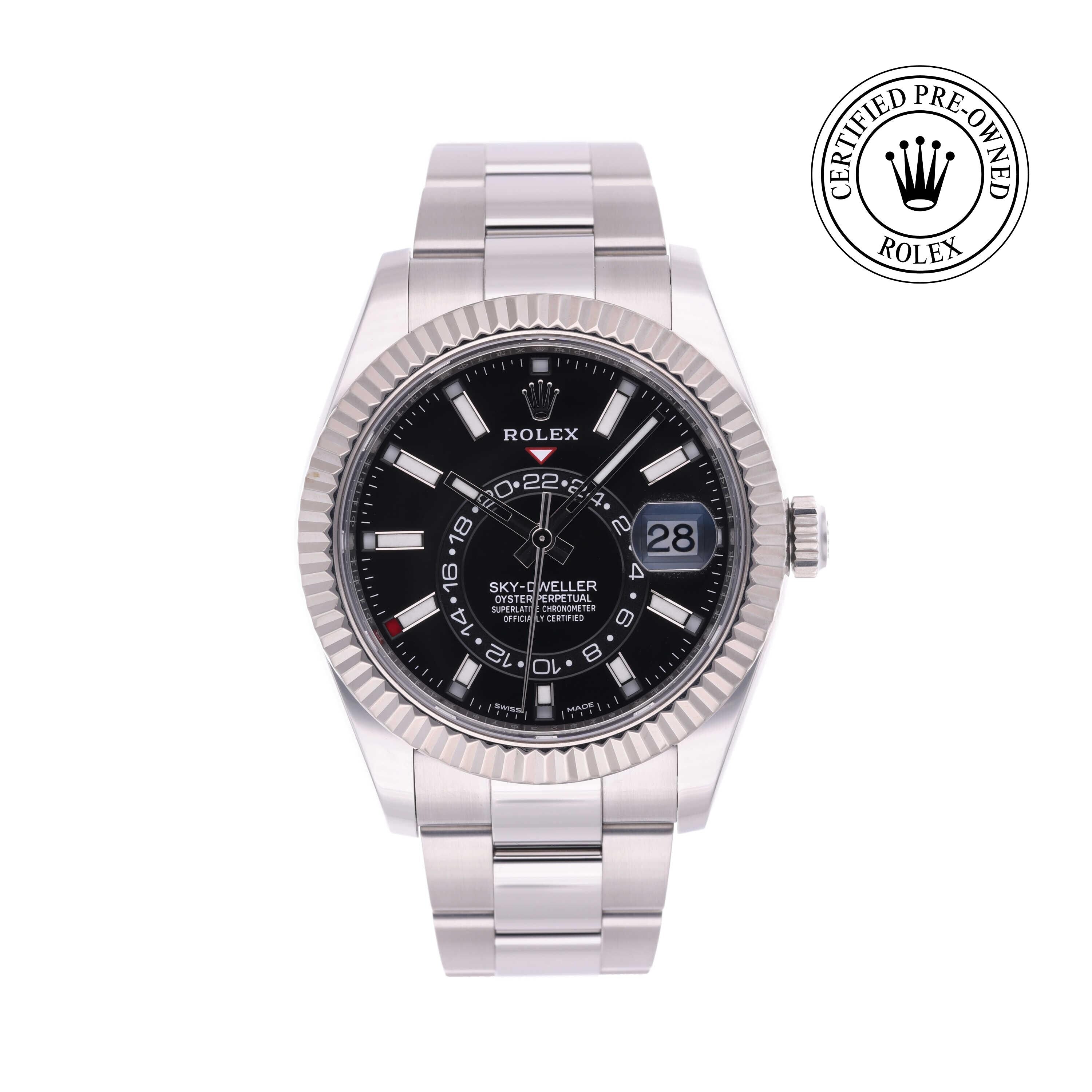 Rolex Certified Pre-owned Sky-Dweller M326934-0005 front on white background