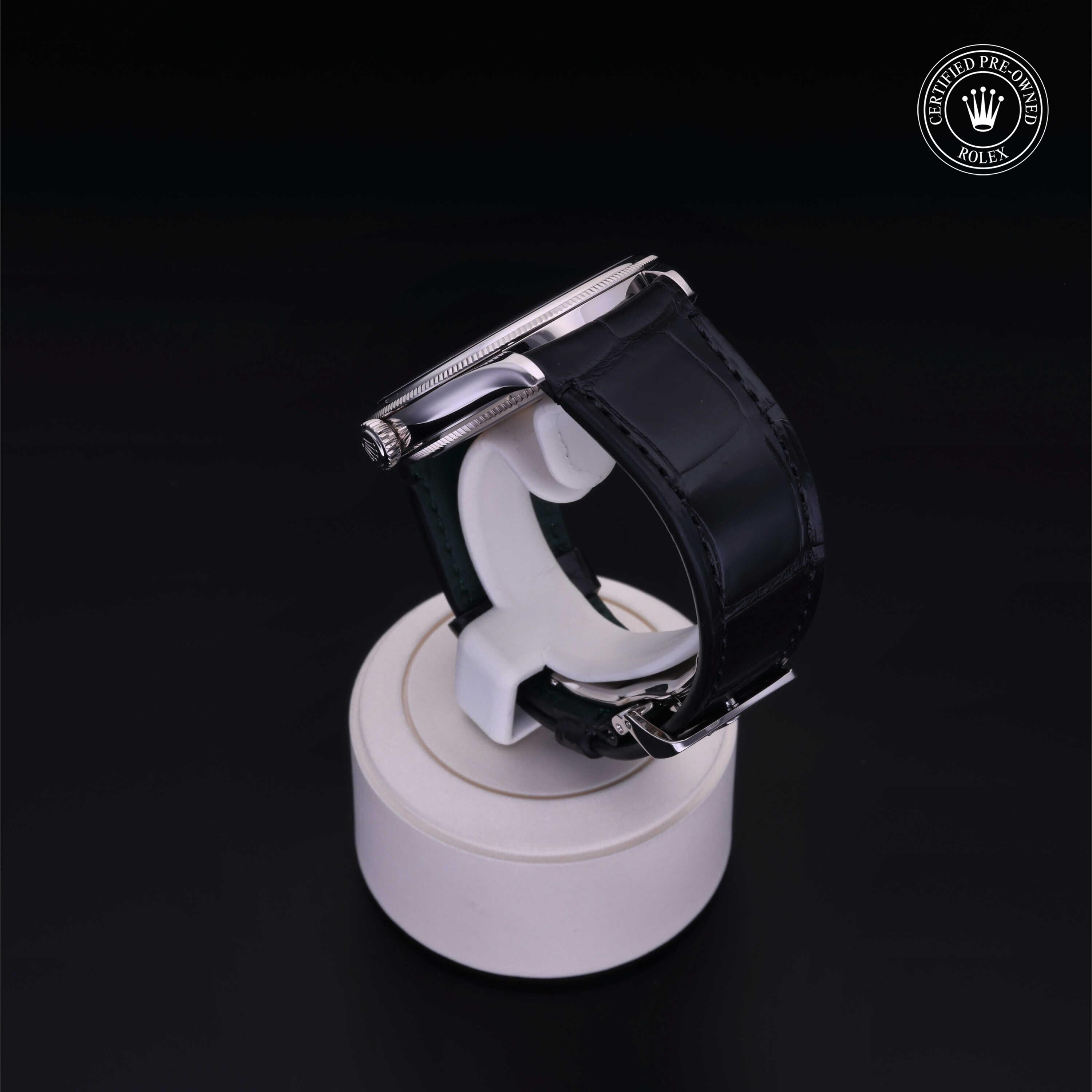 Rolex Certified Pre-owned Perpetual 1908 M52509-0002 front on black background
