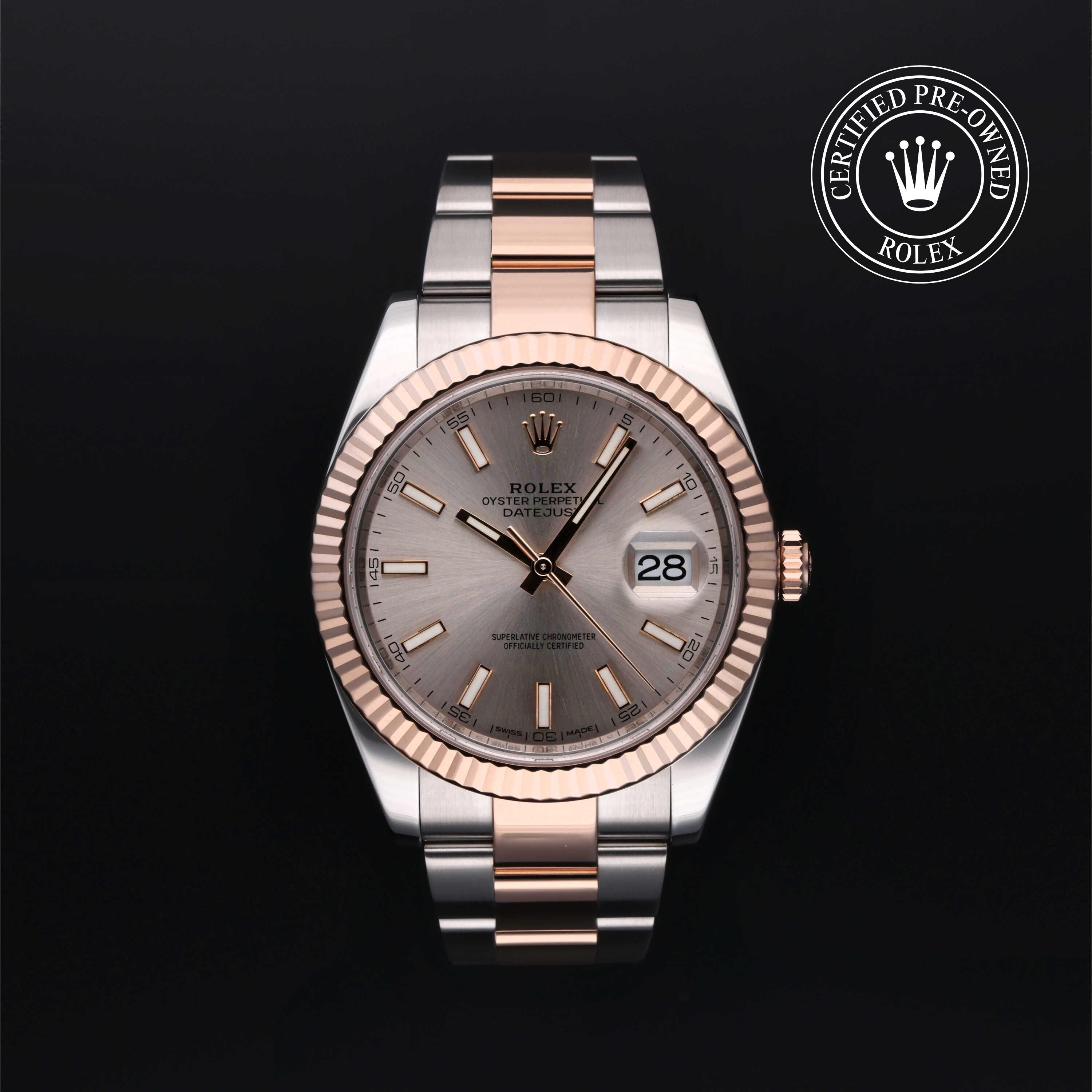 Rolex Certified Pre-owned Datejust M126331-0010 front on black background