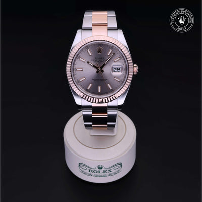 Rolex Certified Pre-owned Datejust M126331-0010 front on black background