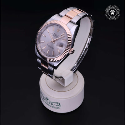 Rolex Certified Pre-owned Datejust M126331-0010 front on black background