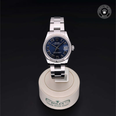 Rolex Certified Pre-owned Lady Datejust M278274-0033 front on black background