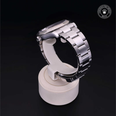 Rolex Certified Pre-owned Datejust M116334-0006 front on black background