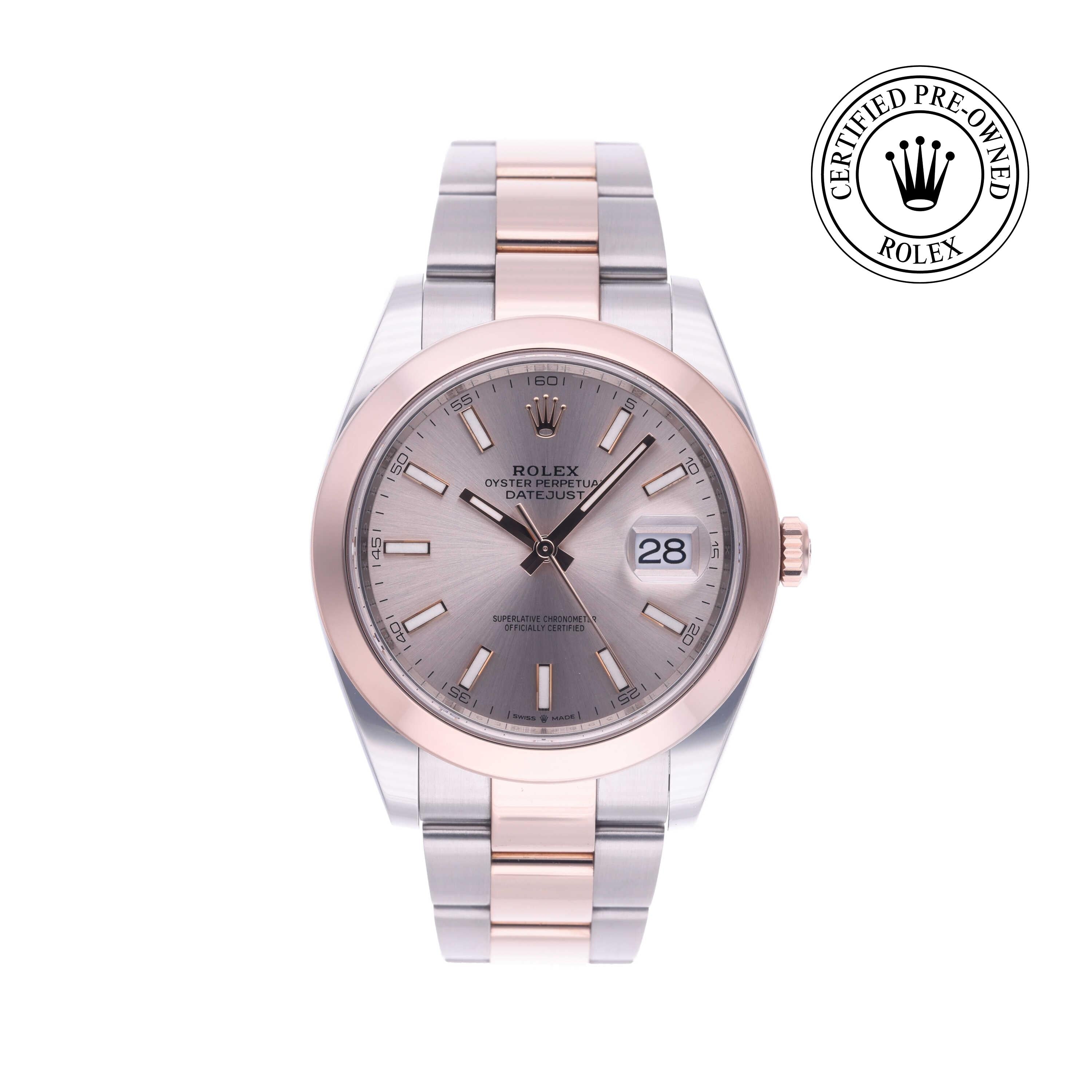 Rolex Certified Pre-owned Datejust M126301-0002 front on white background