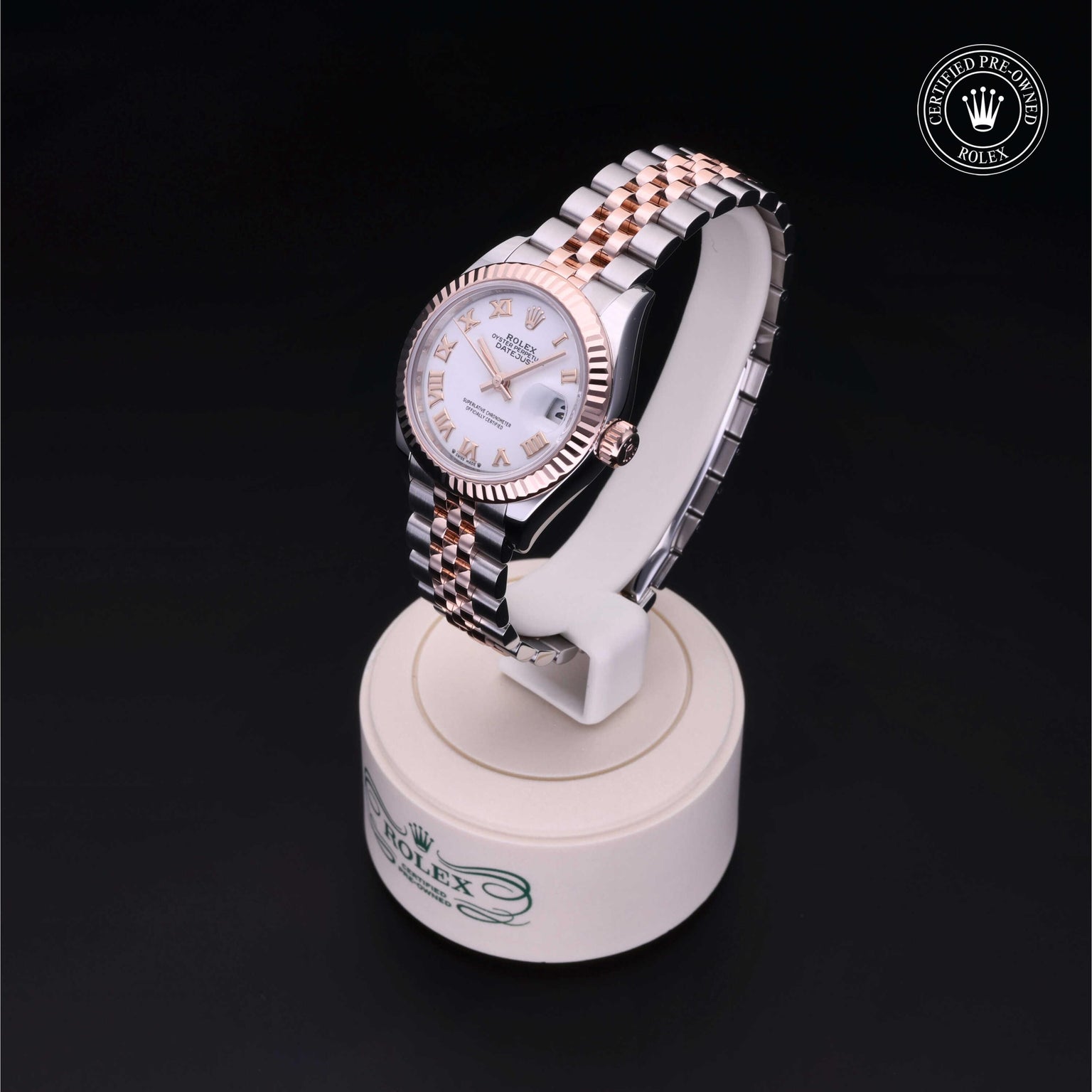 Rolex Certified Pre-owned Lady Datejust M279171-0021 front on black background