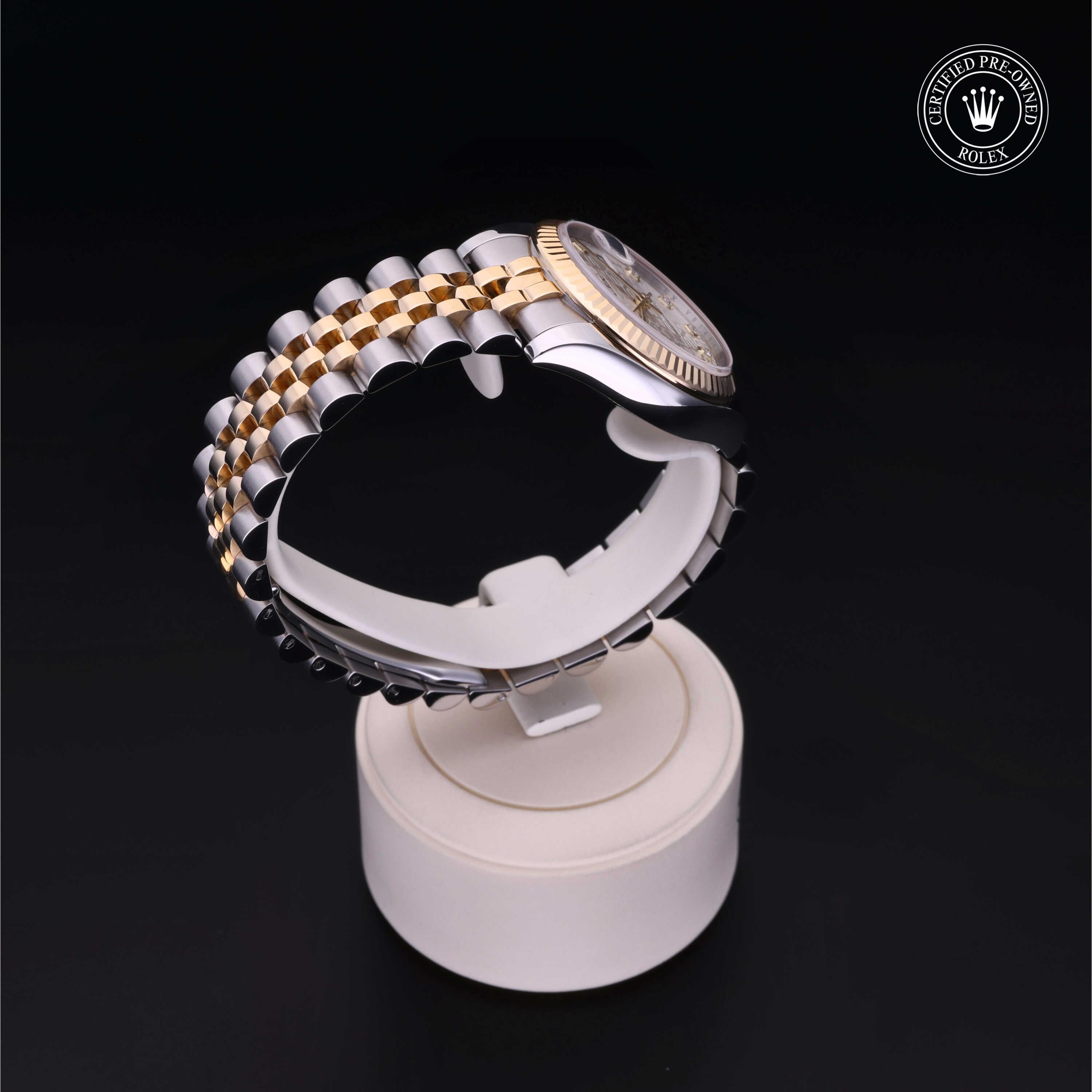 Rolex Certified Pre-owned Lady Datejust M178273-0006 front on black background