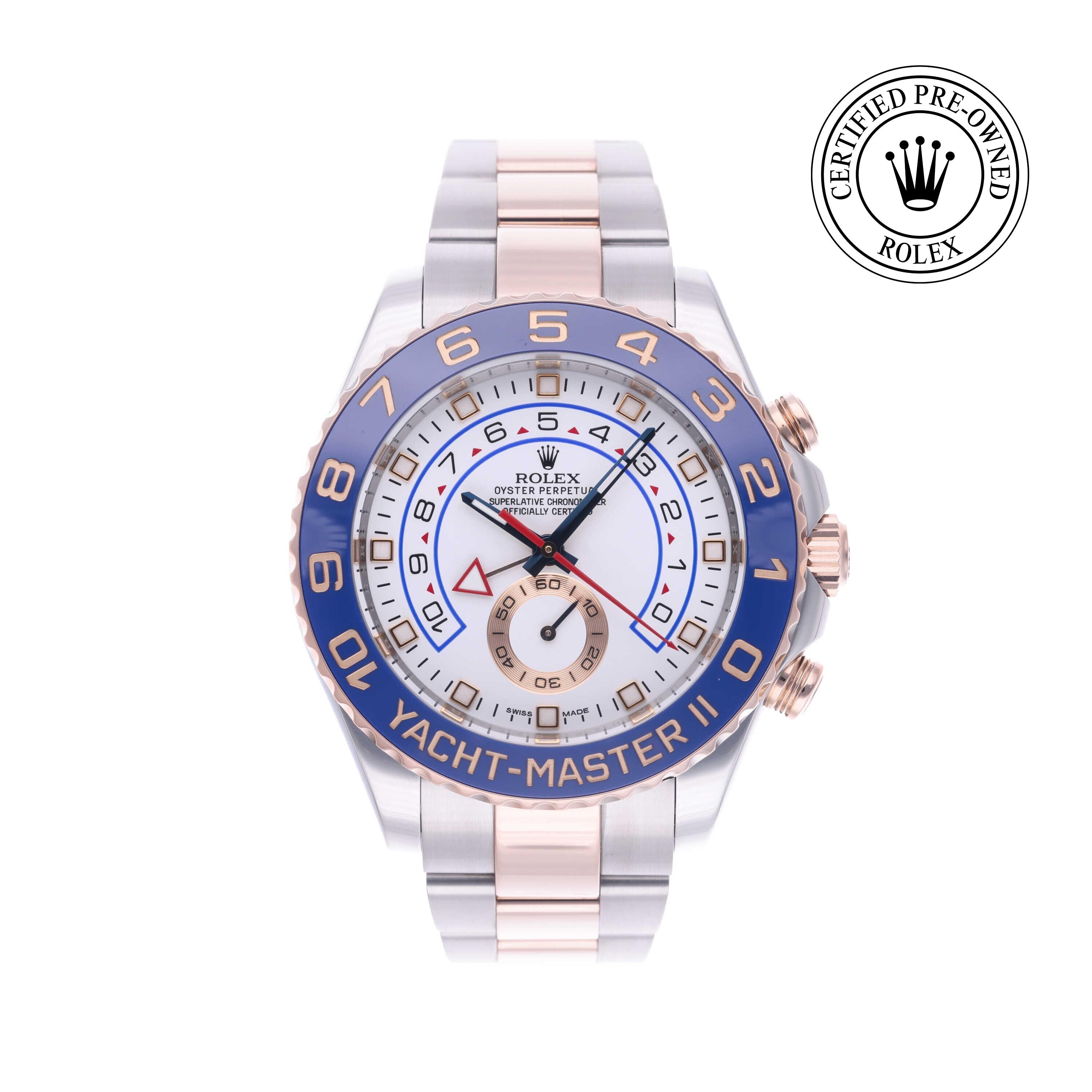 Rolex Certified Pre-owned Yacht-Master M116681-0001 front on white background