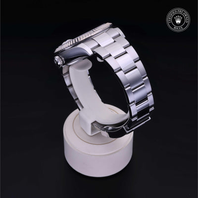 Rolex Certified Pre-owned Sky-Dweller M326934-0001 front on black background