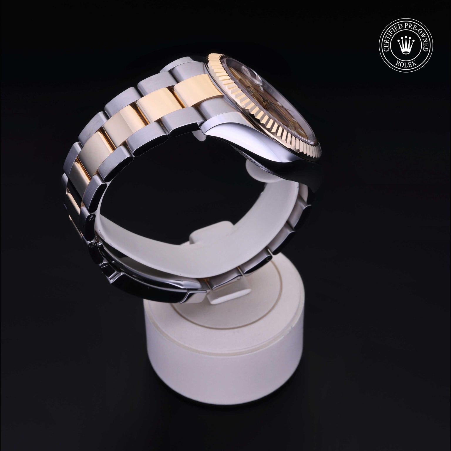Rolex Certified Pre-owned Sky-Dweller M326933-0001 front on black background