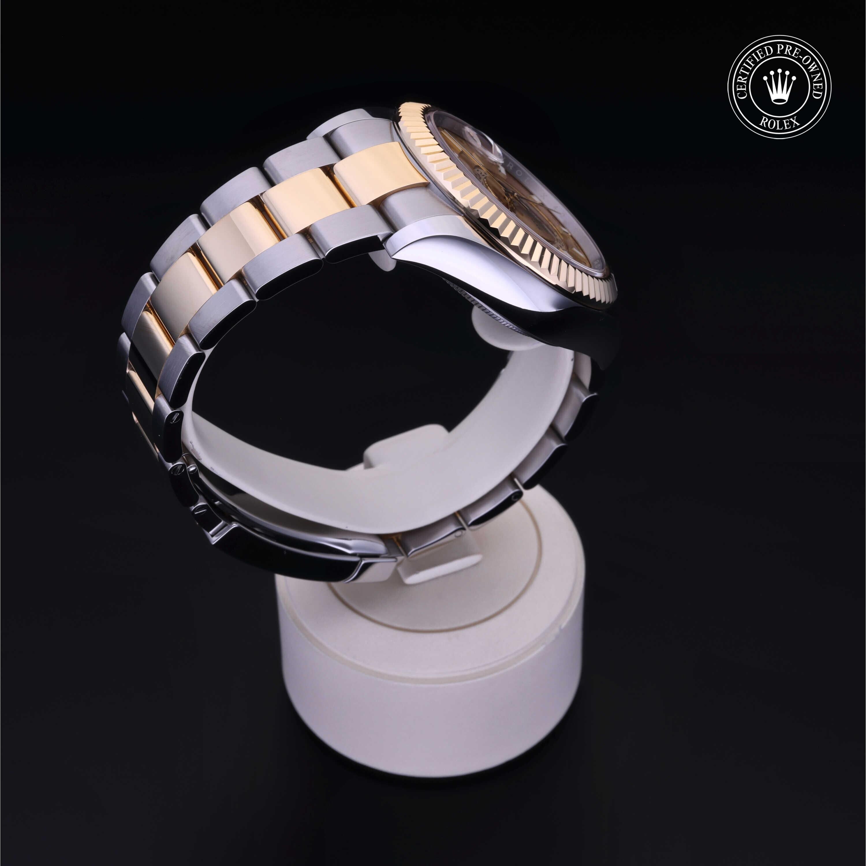 Rolex Certified Pre-owned Sky-Dweller M326933-0001 front on black background