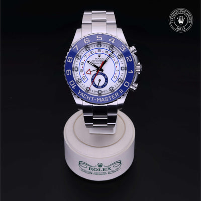 Rolex Certified Pre-owned Yacht-Master M116680-0001 front on black background