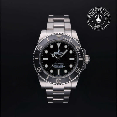 Rolex Certified Pre-owned Submariner M114060-0002 front on black background