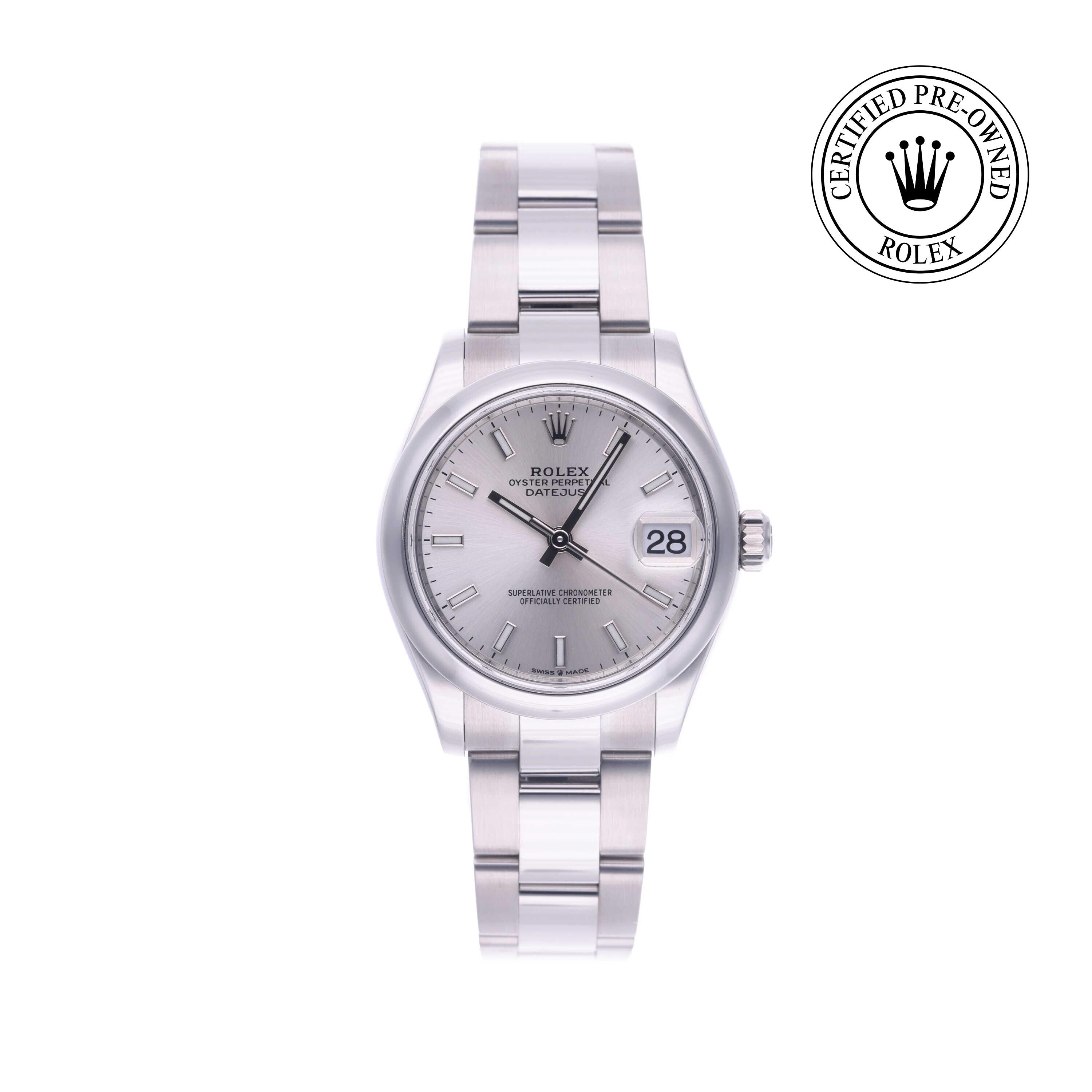 Rolex Certified Pre-owned Lady Datejust M278240-0005 front on white background