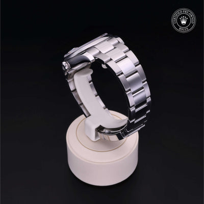 Rolex Certified Pre-owned Datejust M116200-0081 front on black background