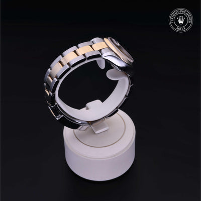 Rolex Certified Pre-owned Lady Datejust M179163-0083 front on black background