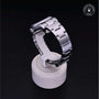 Rolex Certified Pre-owned Oyster Perpetual M124200-0003 front on black background