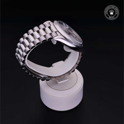Rolex Certified Pre-owned Day-date M228239-0001 front on black background