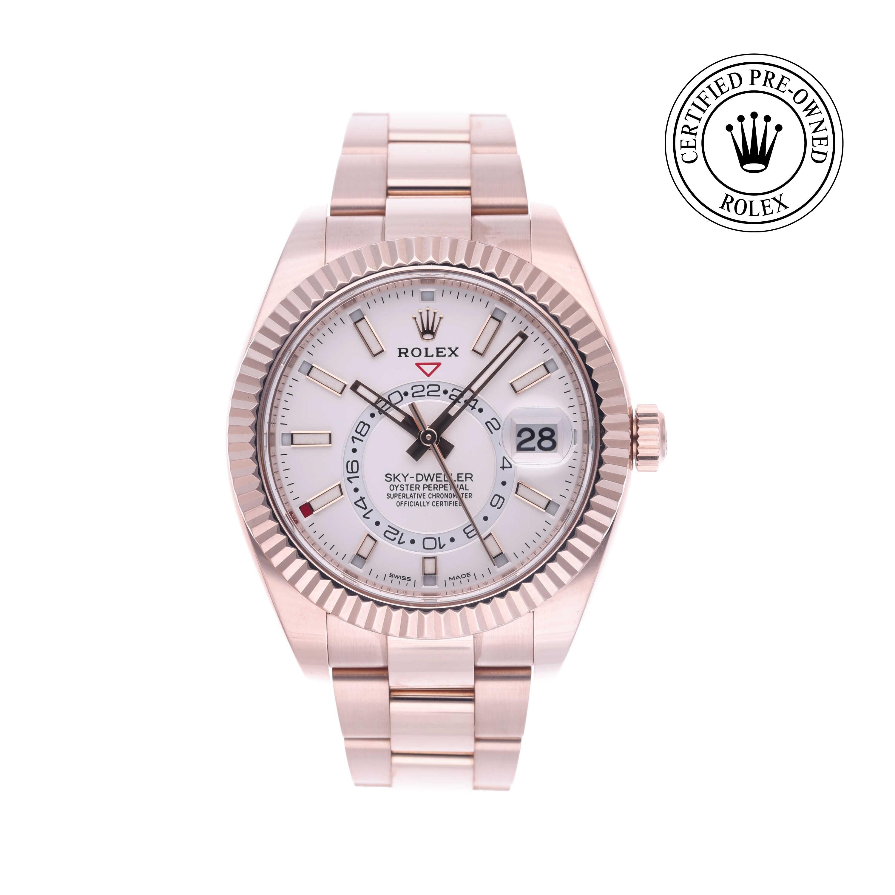 Rolex Certified Pre-owned Sky-Dweller M326935-0005 front on white background