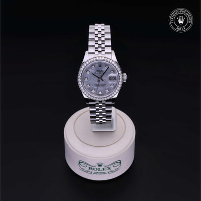 Rolex Certified Pre-owned Lady Datejust M279384RBR-0011 front on black background