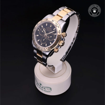 Rolex Certified Pre-owned Daytona M116503-0004 front on black background