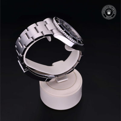 Rolex Certified Pre-owned Submariner M124060-0001 front on black background
