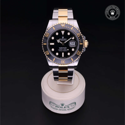 Rolex Certified Pre-owned Submariner M126613LN-0002 front on black background