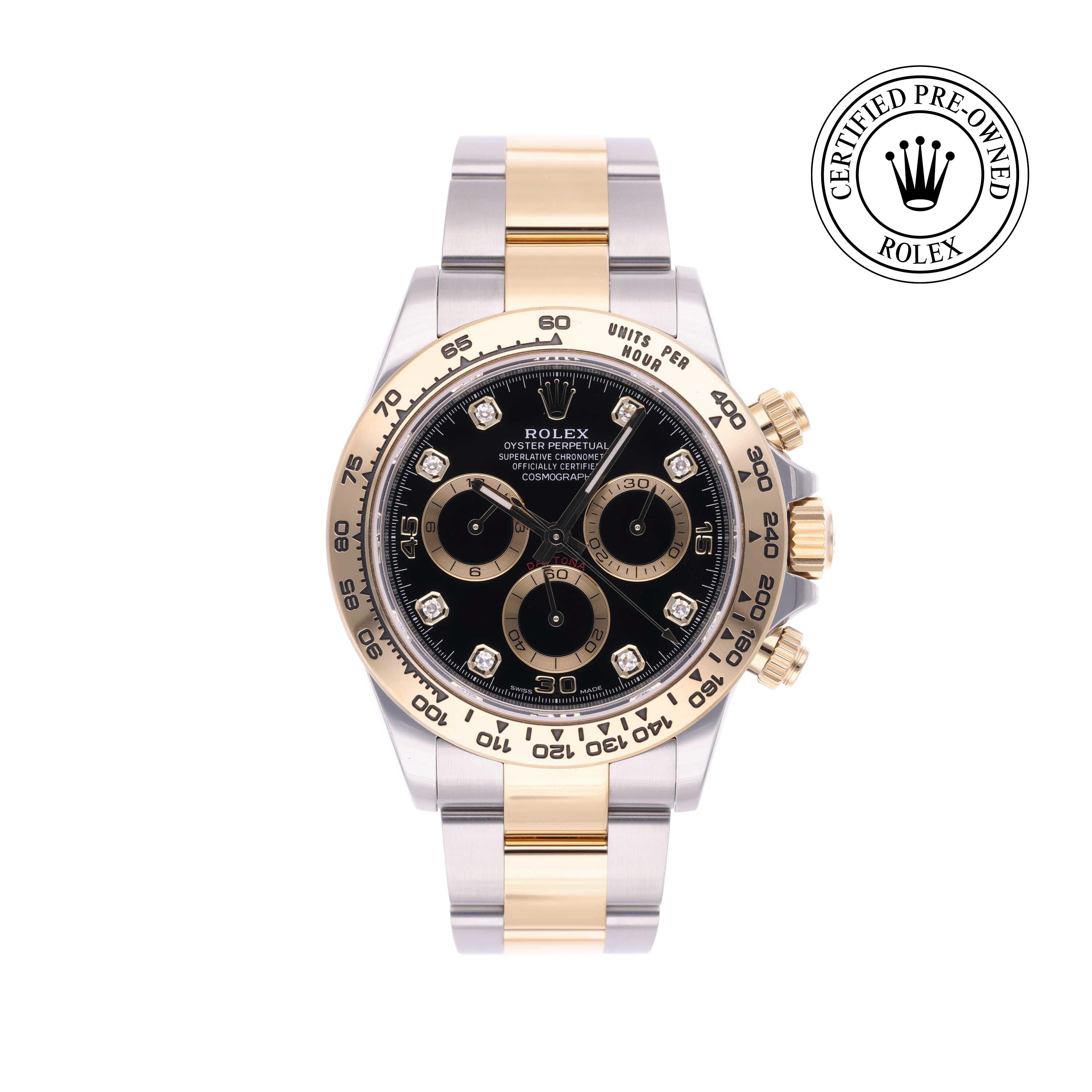 Rolex Certified Pre-owned Daytona M116503-0011 front on white background