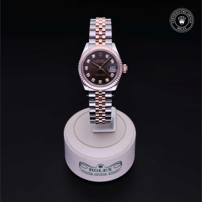 Rolex Certified Pre-owned Lady Datejust M279171-0011 front on black background