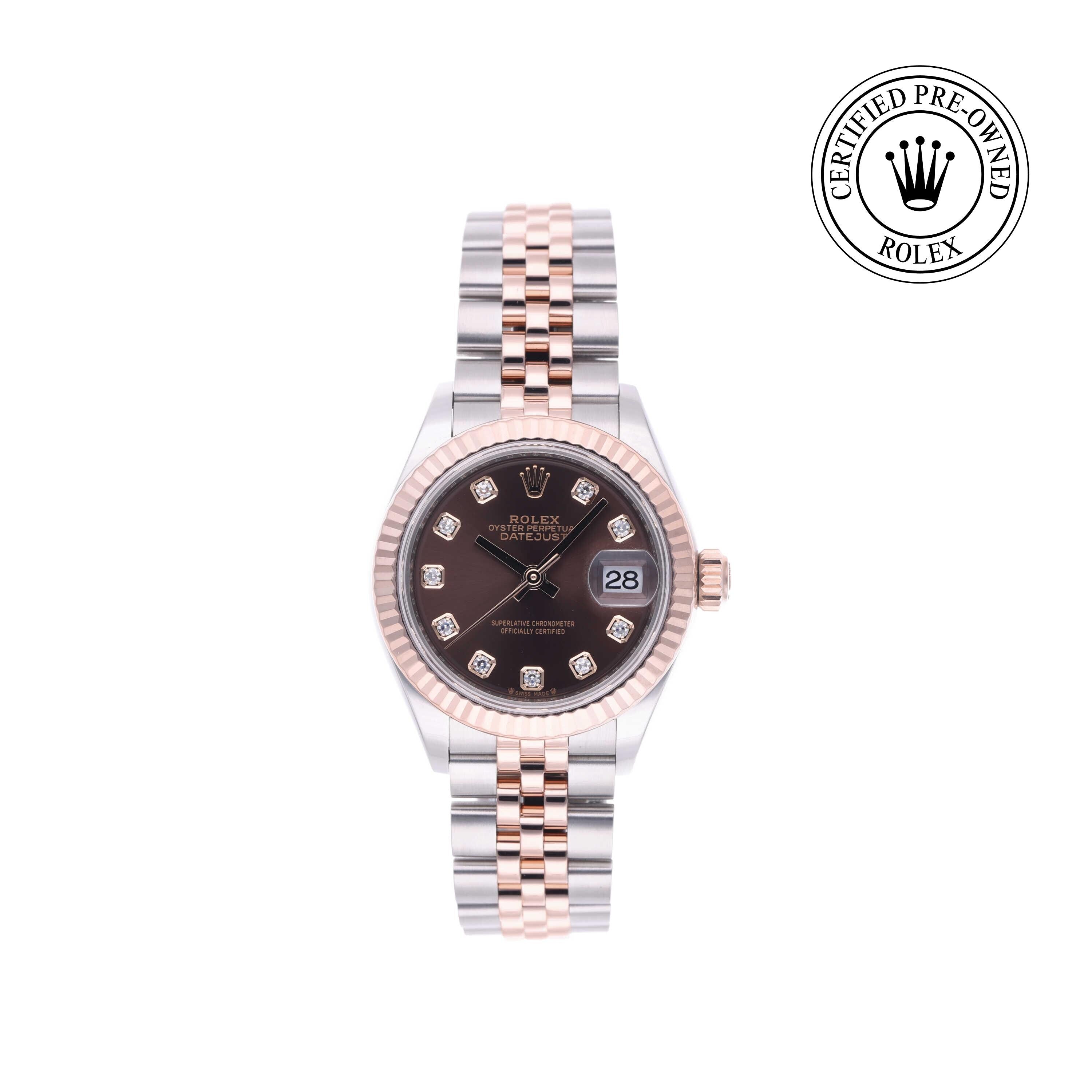 Rolex Certified Pre-owned Lady Datejust M279171-0011 front on white background