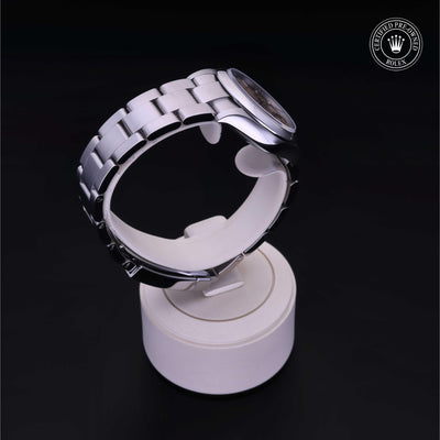 Rolex Certified Pre-owned Oyster Perpetual M277200-0004 front on black background